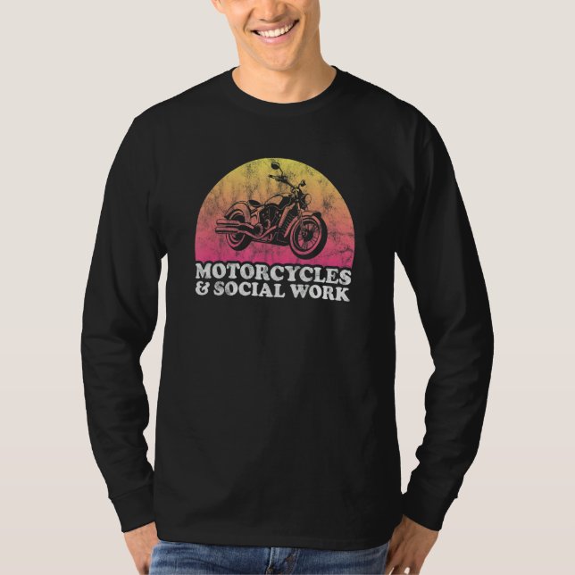 T-shirt Motorcycle and Social Worker Motorcycles and Socia (Devant)