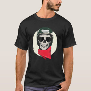 T-shirt Motorcycle Biker Design crâne