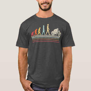 T-shirt Motorcycle Biker Style Vintage Evolution humaine
