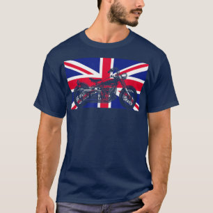 T-shirt Motorcycle Biker UK Union Flag