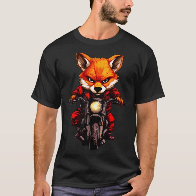 T-shirt Motorcycle Foxes  (Devant)