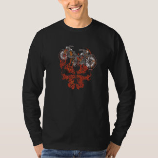 T-shirt Motorcycle Grim Biker Flame