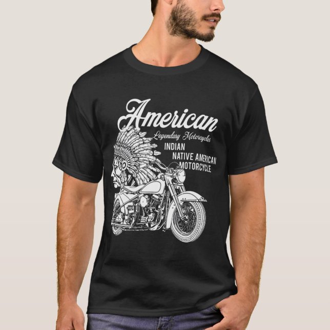 T-shirt Motorcycle Indien amérindien bijoux cadeau (Devant)