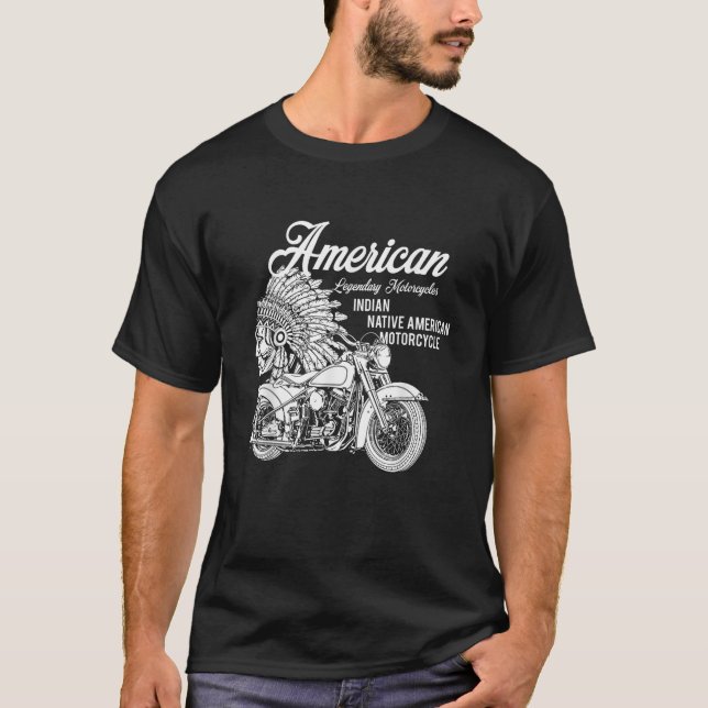 T-shirt Motorcycle Indien amérindien bijoux cadeau (Devant)
