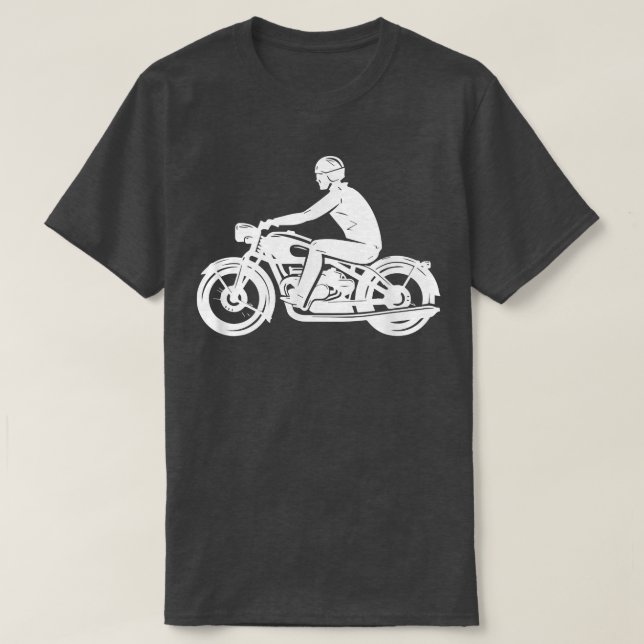 T-shirt Motorcycle Motorbike Vélo Chopper Racer Course Vél (Design devant)