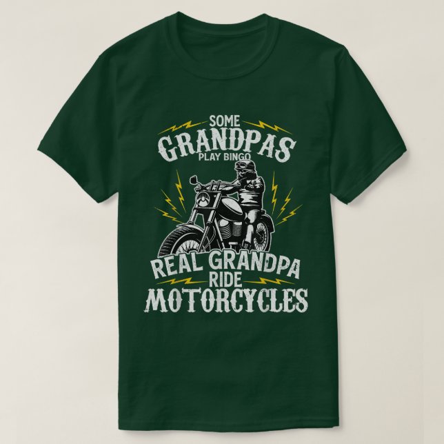 T-shirt Motorcycle Motorcycle Grand Père Motorbike Ri (Design devant)