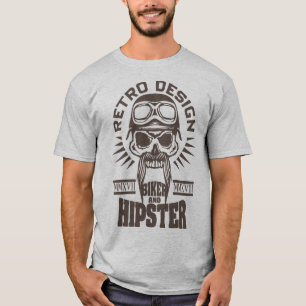 T-shirt Motorcycle retro design biker and hipster
