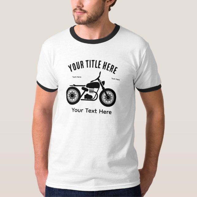 T-shirt Motorcycle Ride Speed and Freedom Design (Devant)