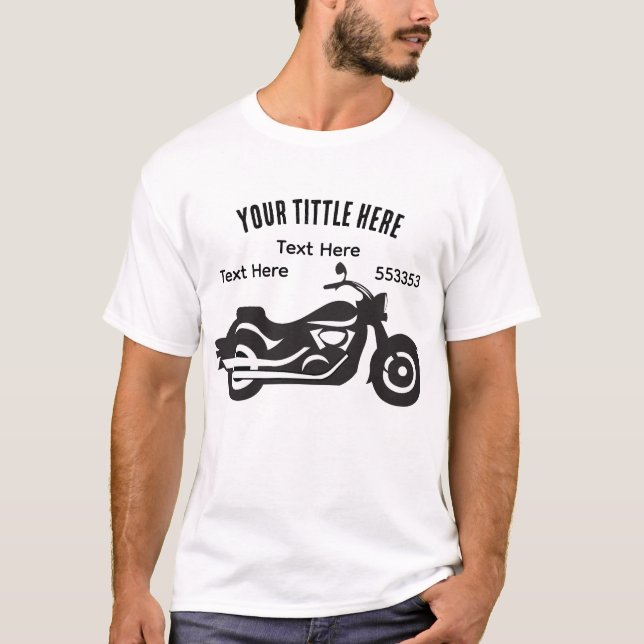 T-shirt Motorcycle Ride Speed and Freedom Design (Devant)