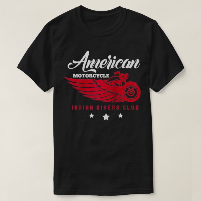 T-shirt Motorcycle Rider American Motorcycle Bikers Indien (Design devant)