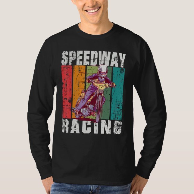 T-shirt Motorcycle Speedway Racing Flat Track (Devant)