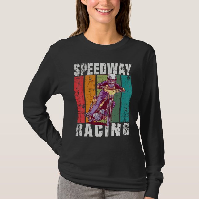 T-shirt Motorcycle Speedway Racing Flat Track (Devant)