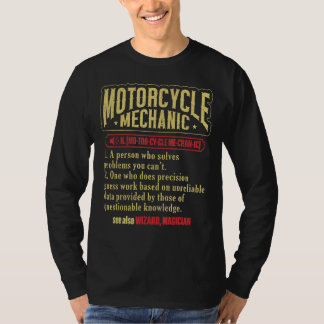 T-shirt Motorcycle Technicien Définition Motorcycle Mécani