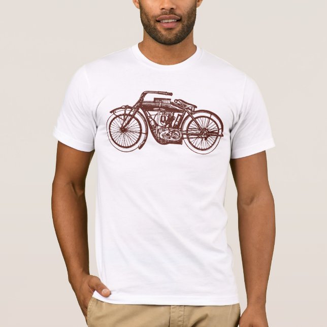 T-shirt Motorcycle vintage (Devant)