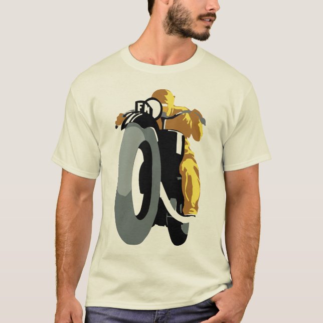 T-shirt Motorcycle vintage (Devant)