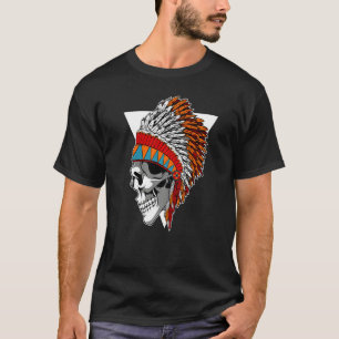 T-shirt Motorcyclette crânienne du patrimoine amérindien H