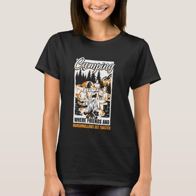 T-shirt Motorhome Camping Retro Caravan Rv Trailer Camping (Devant)