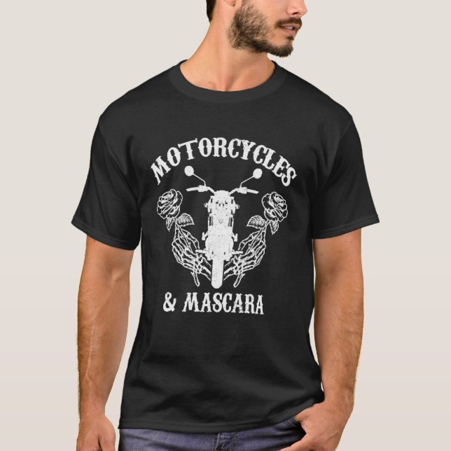 T-shirt Motos & Mascara Biker Girl Vintage 3 (Devant)