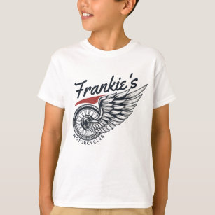 T-shirt Motos personnalisées Flying Tire Biker Shop 