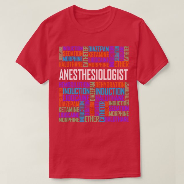 T-shirt Mots anesthésistes (Design devant)