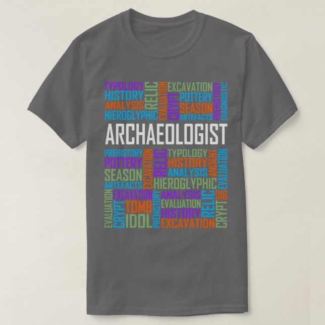 T-shirt Mots archéologues (Design devant)