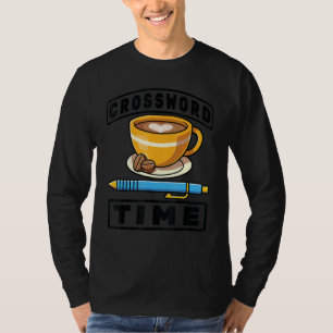 T-shirt Mots-croisés Mot-croisé Temps Café Crutif