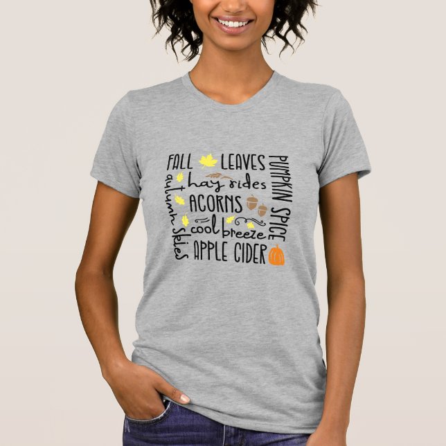 T-shirt Mots d'automne (Devant)