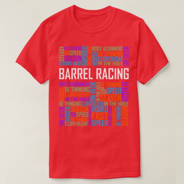 T-shirt Mots de course de baril (Design devant)