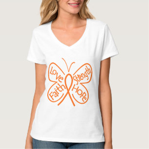 T-shirt Mots de inspiration de papillon de sclérose en