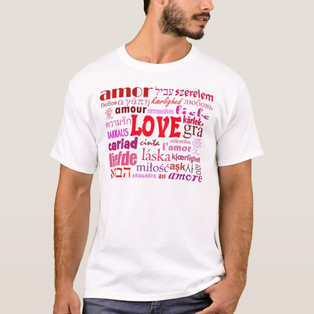 T-shirt Mots de l'amour (Devant)