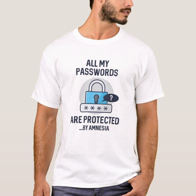 T-shirt Mots de passe d'amnésie (Devant)