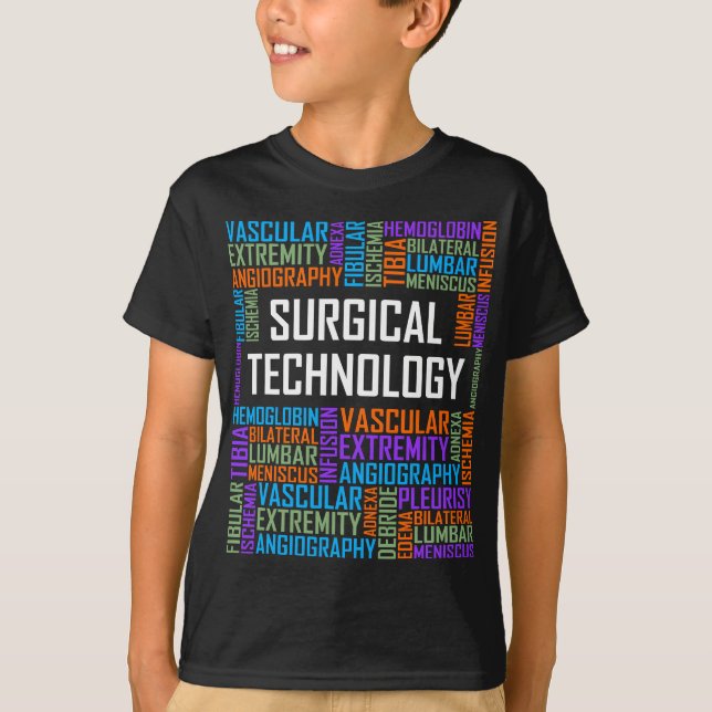 T-shirt Mots de technologie chirurgicale Technicien-cadeau (Devant)