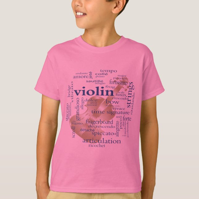T-shirt Mots de violon (Devant)