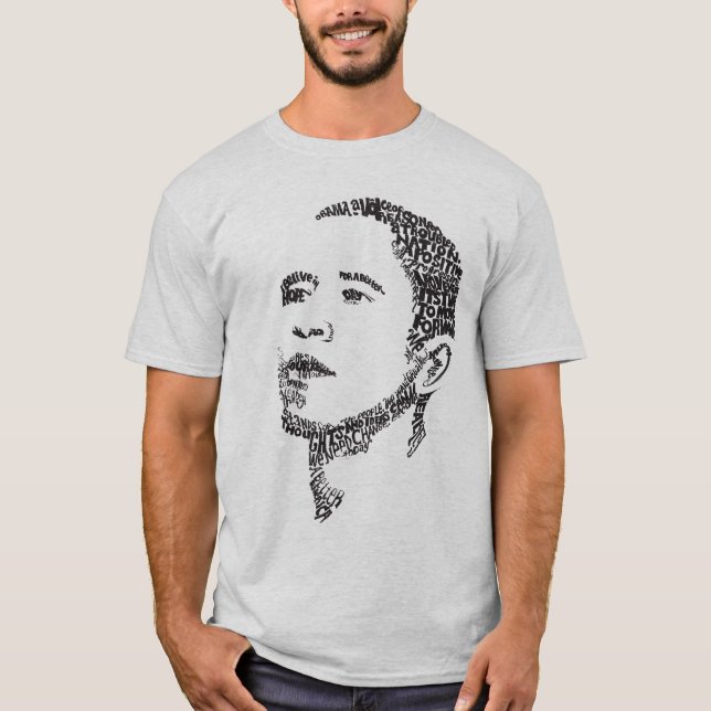 T-shirt Mots d'Obama d'espoir (Devant)