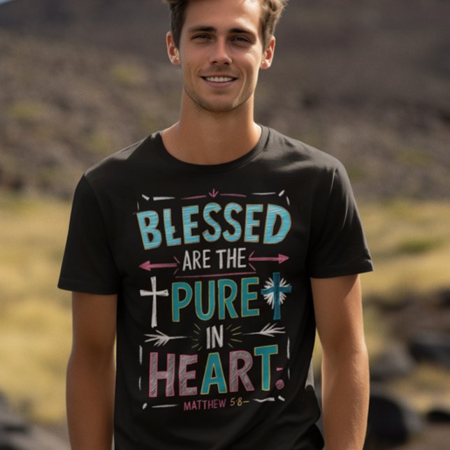 T-shirt Mots éclairants au milieu d'une croix (Créateur téléchargé)