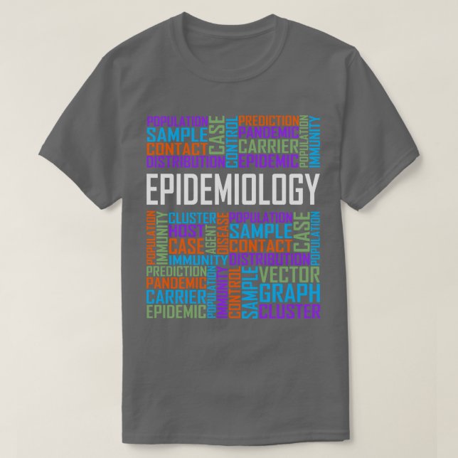 T-shirt Mots Épidémiologie (Design devant)