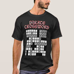 T-shirt Mots Fléchés Crossword Pirate Cruciverbalis Puzzl