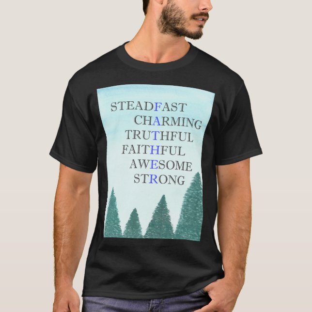 T-shirt Mots pour décrire père (Devant)