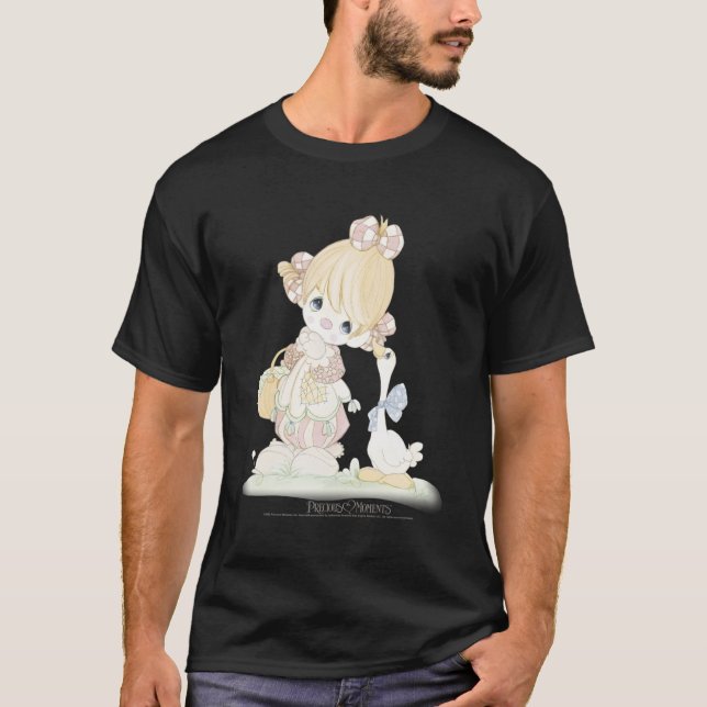 T-shirt Mots Précieux Patches Et Aquarelle De Canard (Devant)