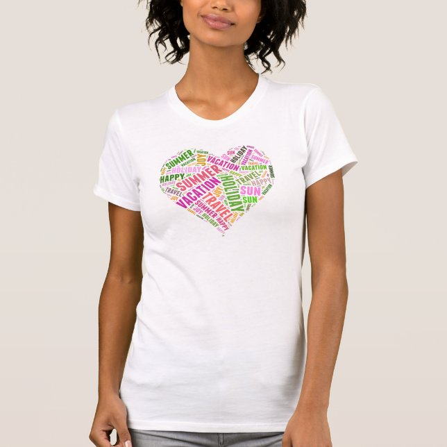 T-shirt Mots relatifs aux vacances (Devant)