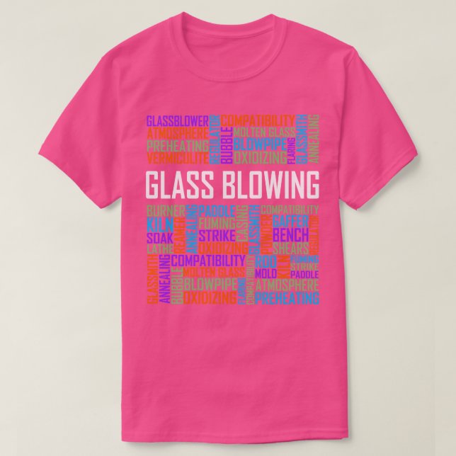 T-shirt Mots soufflants de verre (Design devant)