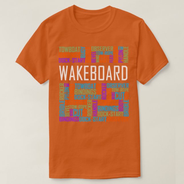 T-shirt Mots Wakeboard (Design devant)