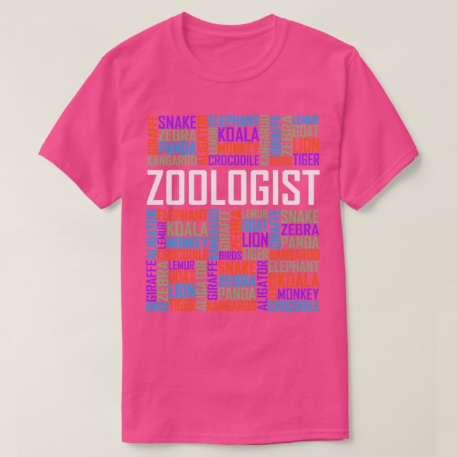 T-shirt Mots Zoologistes (Design devant)