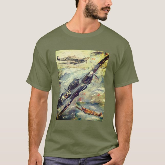 T-shirt Motto Hurricane & Spitfires (Devant)