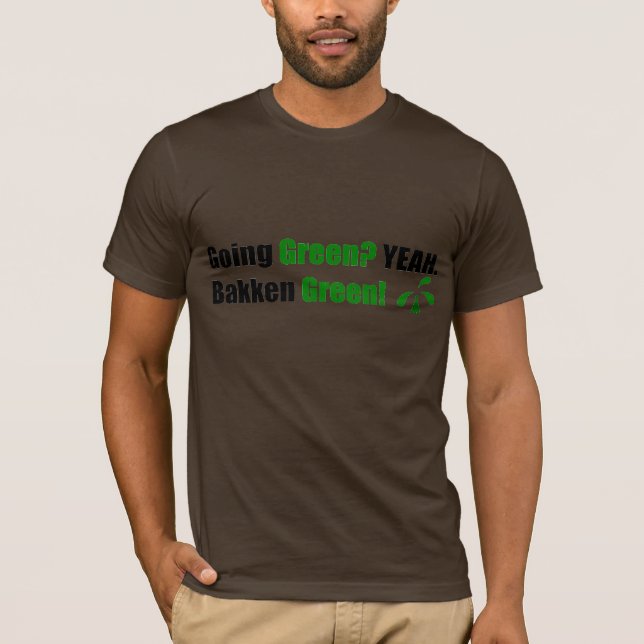T-shirt mou vert de Bakken (Devant)