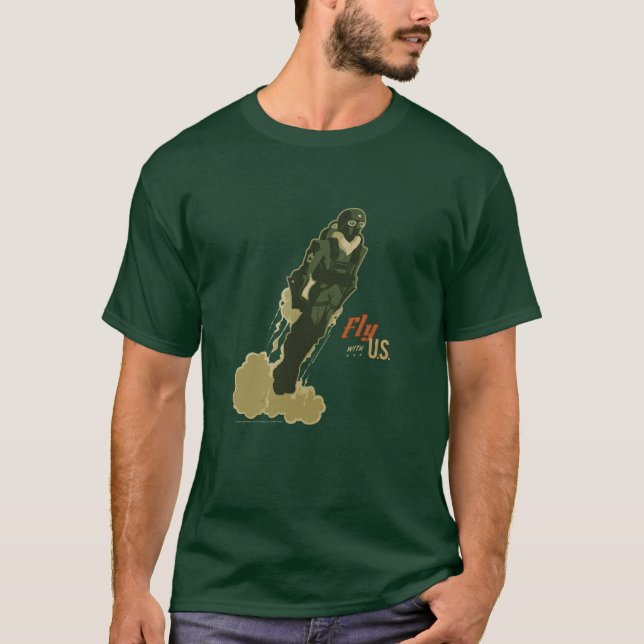 T-shirt Mouche avec moi la pièce en t graphique des hommes (Devant)