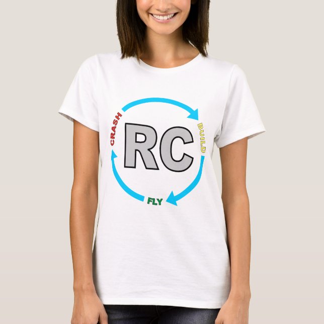 T-shirt Mouche RC d'accident de construction (Devant)
