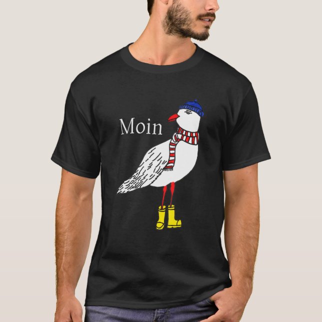 T-shirt Mouette De Style Maritime Avec Écharpe Casquette E (Devant)