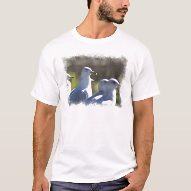 T-shirt Mouette sur rail (Devant)