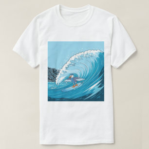 T-shirt Mouette surfeuse d'hiver, Mouette surfant, Mouette